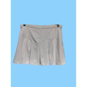 Bolle Womens White Pleated Tennis Pickleball Skirt W/ Built-In Shorts Size M